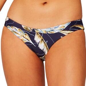 L*Space Women Sandy Reversible Bikini Bottom Nightfall Palm Navy Print NWT S M L